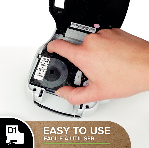 Standard label D112mmx7m - black on clear